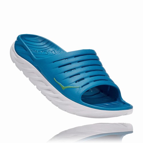 Hoka One One ORA RECOVERY SLIDE 2 Sandals For Men India Blue/White IN-3651